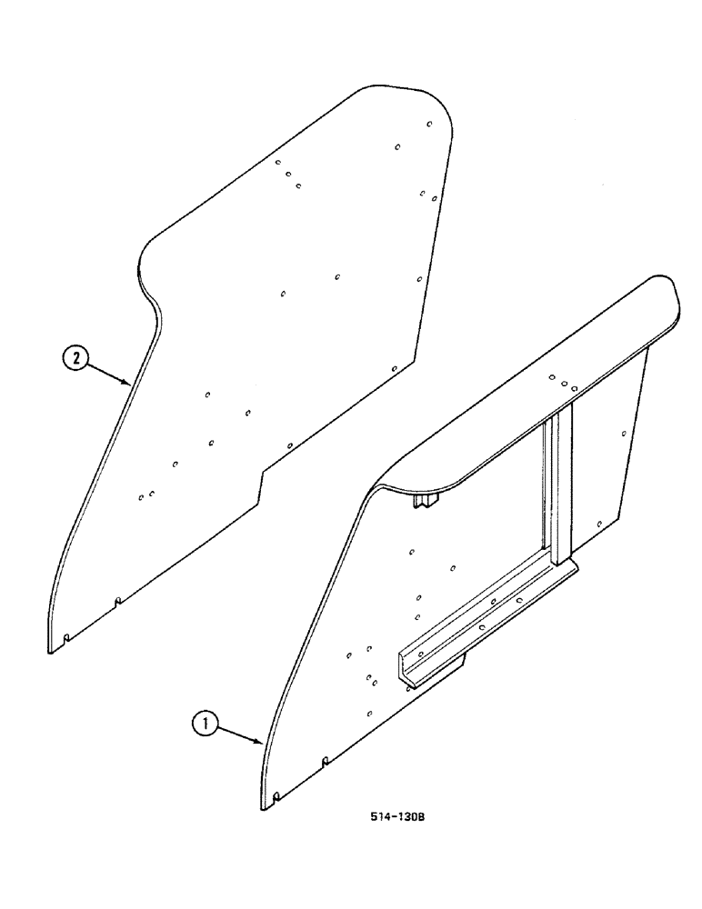 Схема запчастей Case IH 685 - (9-736) - REAR FENDERS - CROWN TYPE (09) - CHASSIS/ATTACHMENTS