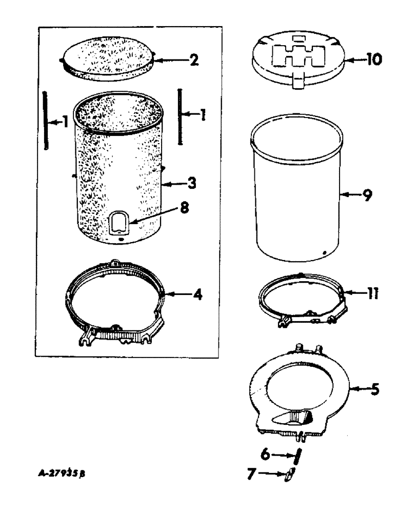 Схема запчастей Case IH 188 - (C-37) - COMBINATION HOPPER, STRAIGHT SIDE 