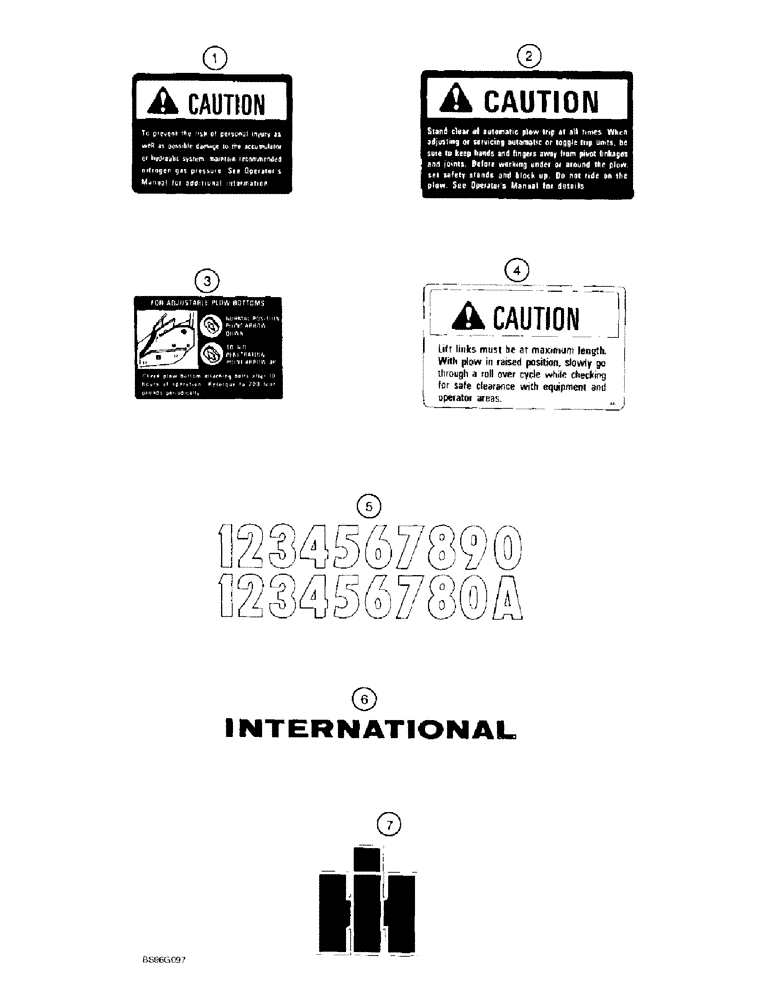 Схема запчастей Case IH 145 - (09-13) - DECALS, INTERNATIONAL (09) - CHASSIS/ATTACHMENTS