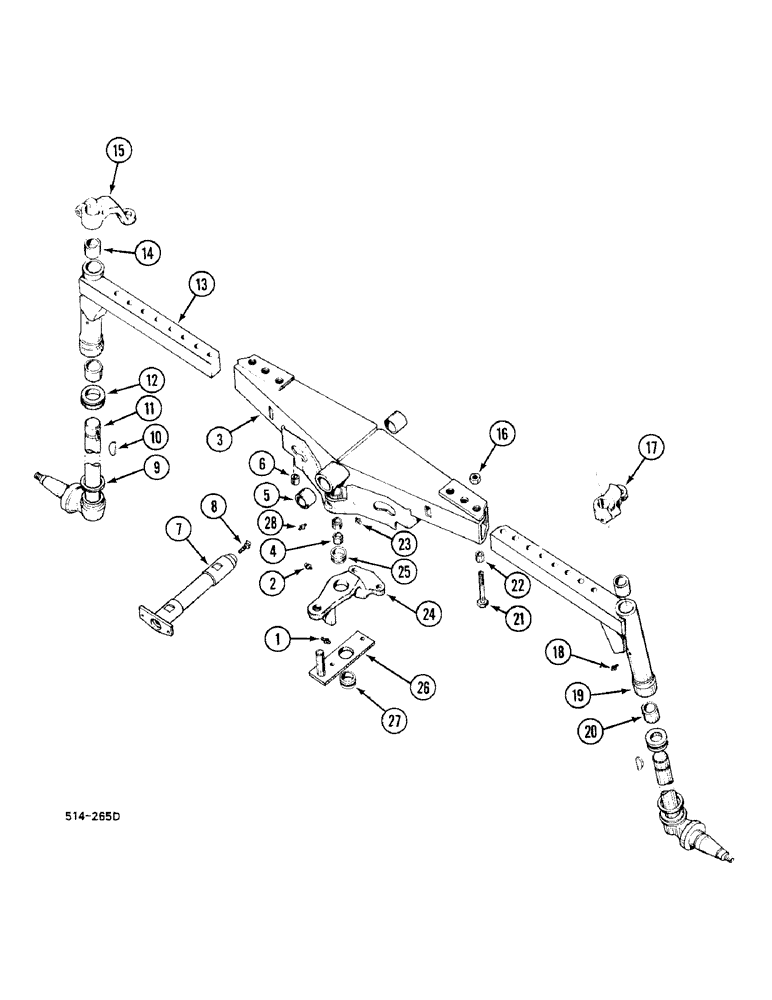 Схема запчастей Case IH 248 - (5-336) - FRONT AXLE - STRAIGHT - HEAVY DUTY, 258, 385, 485, 585 (06) - POWER TRAIN