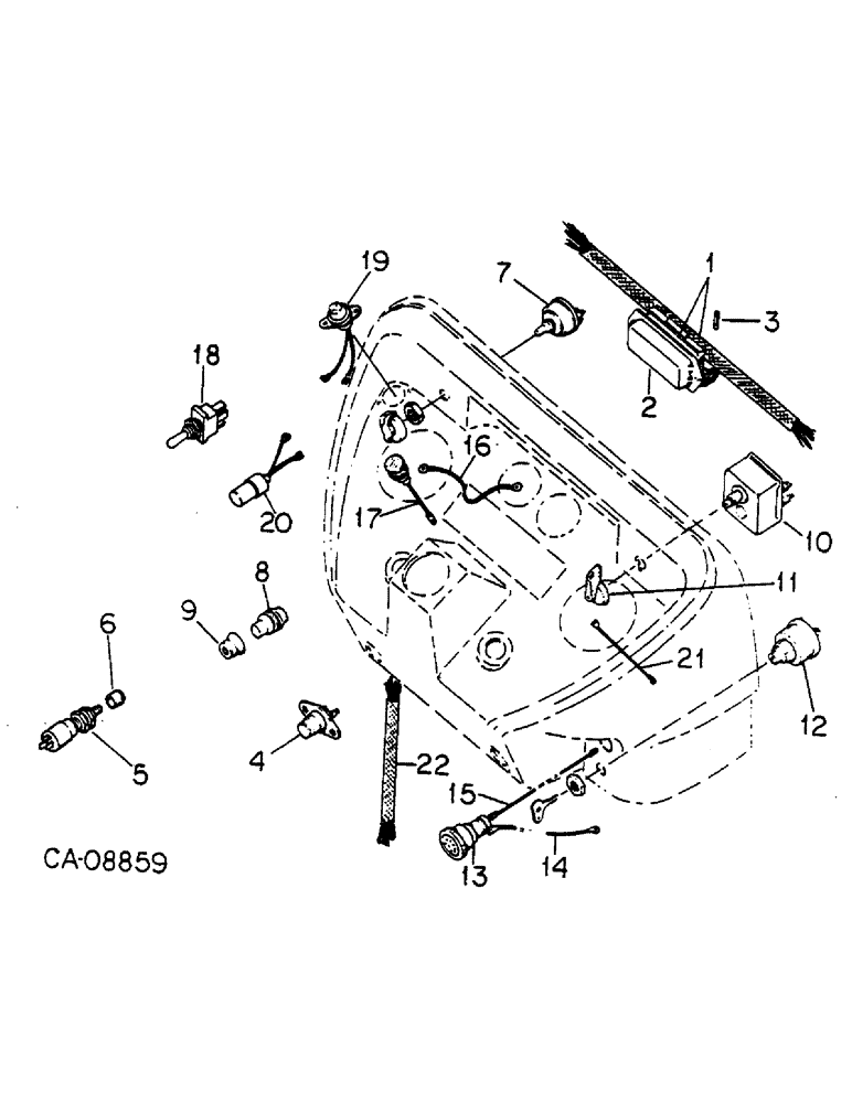 Схема запчастей Case IH HYDRO 84 - (08-15) - ELECTRICAL, INSTRUMENT PANEL WIRING, SWITCHES AND FUSE BOX (06) - ELECTRICAL