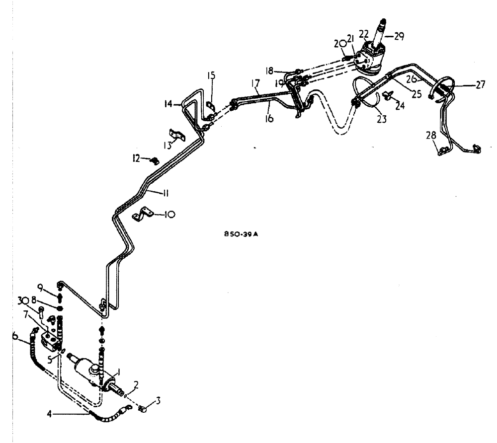 Схема запчастей Case IH 884 - (10-008) - POWER STEERING - DANFOSS - (07) - HYDRAULICS