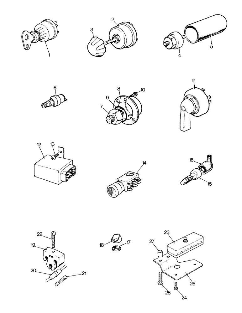 Схема запчастей Case IH 995 - (M02-1) - ELECTRICAL EQUIPMENT, SWITCHES, WARNING LAMPS AND FUSE BOX, 990, 995, 996, 990G, 995G, 996G (06) - ELECTRICAL SYSTEMS