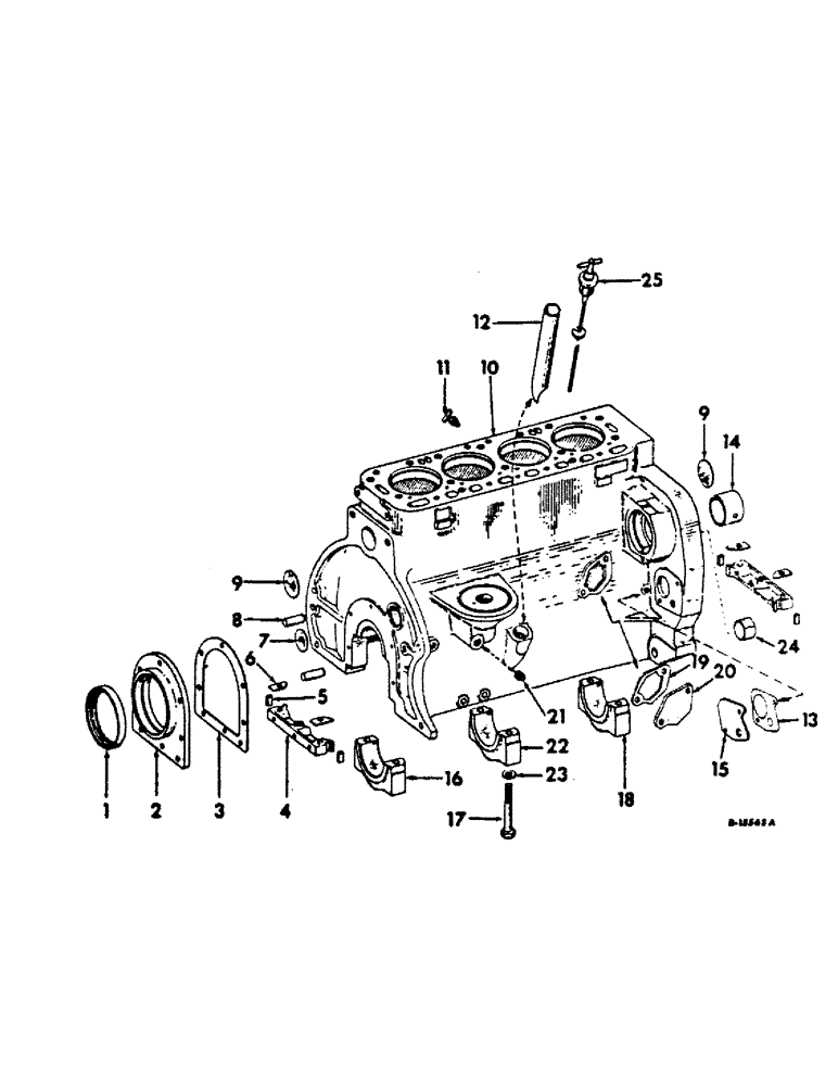 Схема запчастей Case IH C-153 - (E-10) - CRANKCASE AND RELATED PARTS 