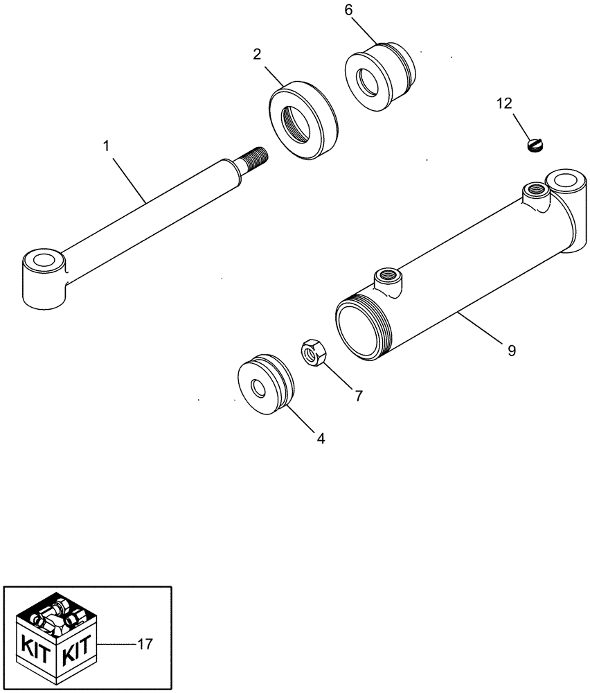 Схема запчастей Case IH LX156 - (08-19) - CYLINDER ASSEMBLY - GRAPPLE - 2005 AND PRIOR (08) - HYDRAULICS