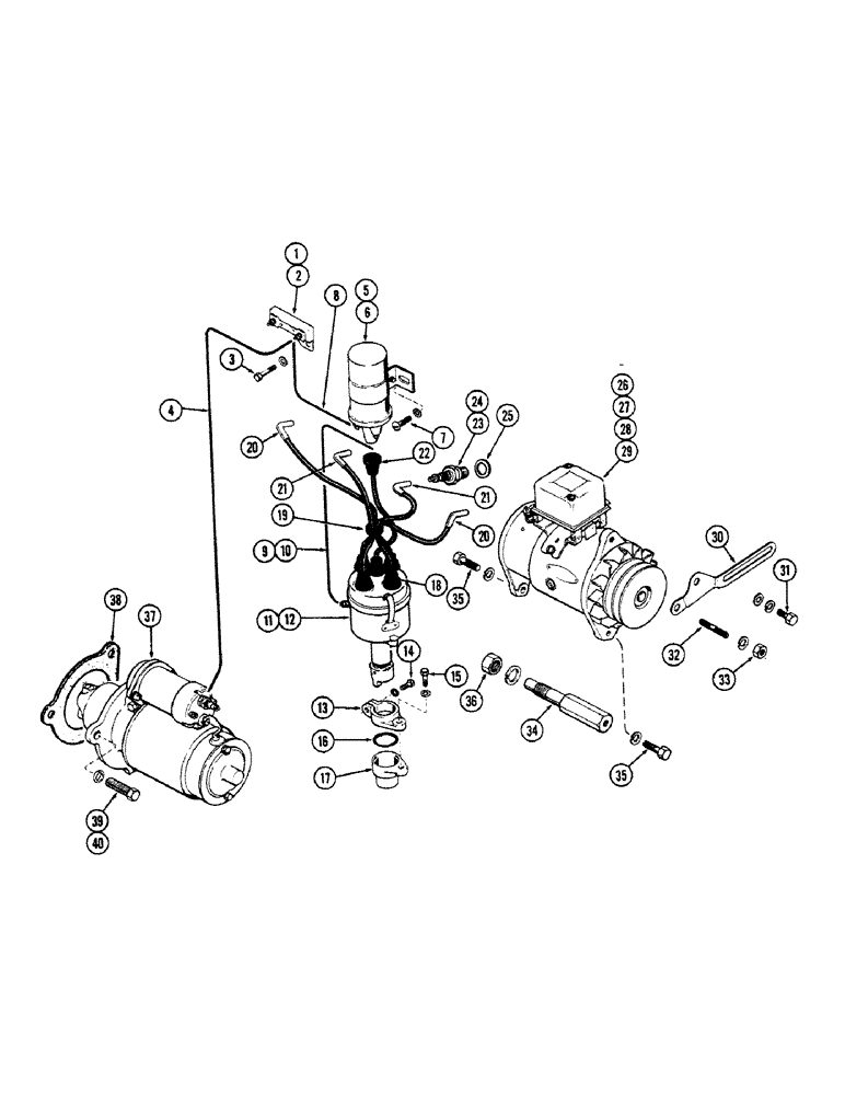 Схема запчастей Case IH 1010 - (418) - IGNITION SYSTEM, 284 SPARK IGNITION ENGINE (10) - ENGINE