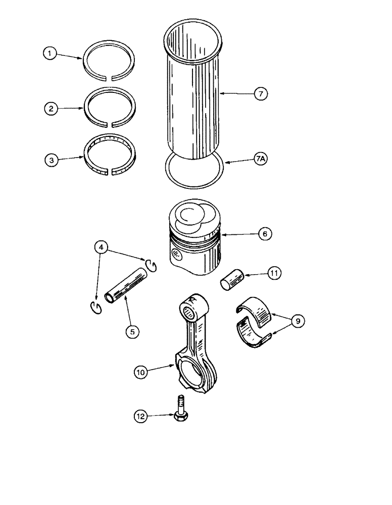 Схема запчастей Case IH DT-436 - (9D-022) - CONNECTING RODS PISTONS AND SLEEVES 