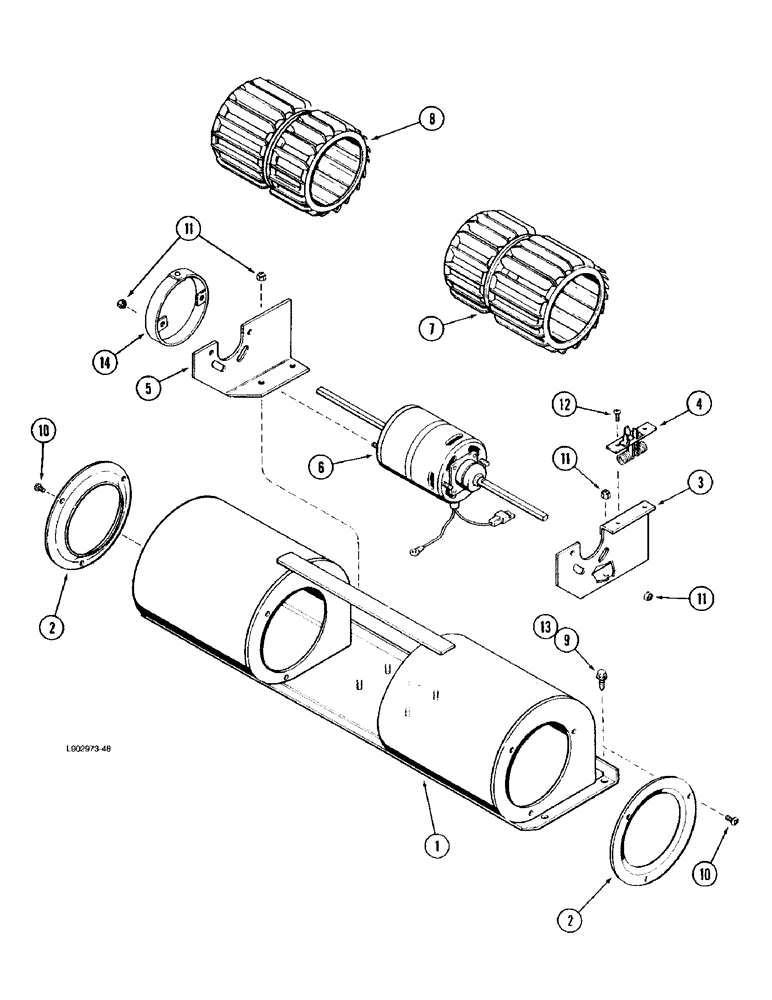 Схема запчастей Case IH 1670 - (9G-30) - BLOWER (10) - CAB & AIR CONDITIONING