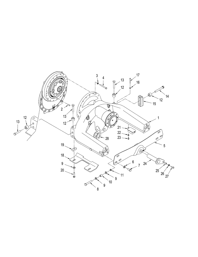Схема запчастей Case IH STX375 - (06-09[01]) - YOKE MOUNTING, QUADTRAC TRACTOR, ASN JEE0106701 (06) - POWER TRAIN
