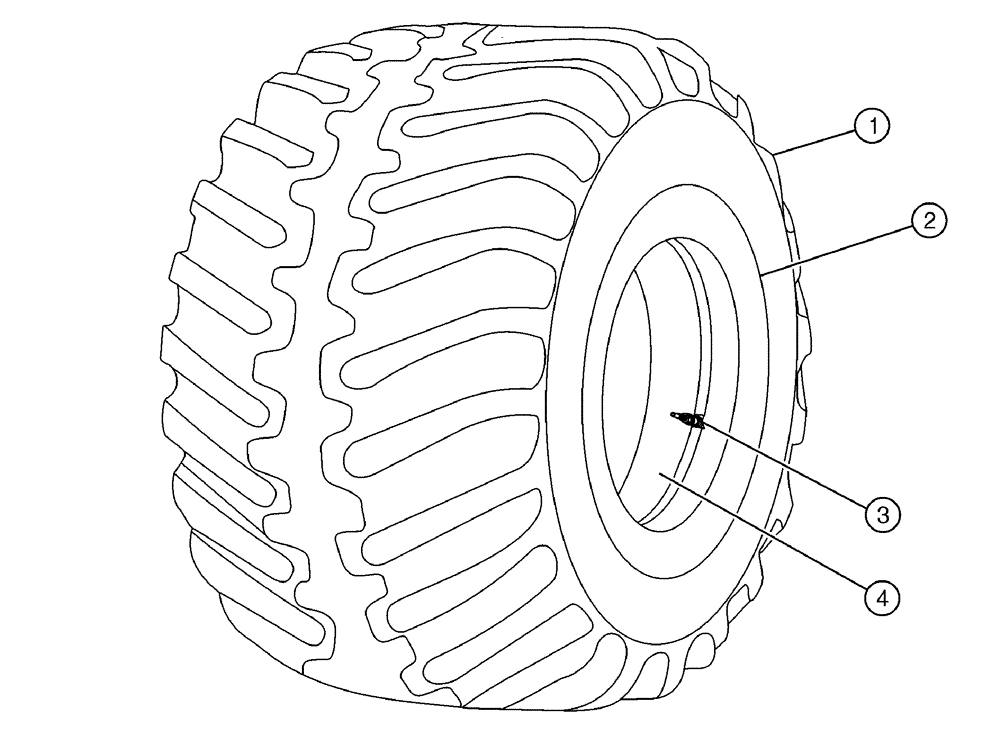 Схема запчастей Case IH TITAN 4520 - (05-004) - 48" FIRESTONE DT Tires