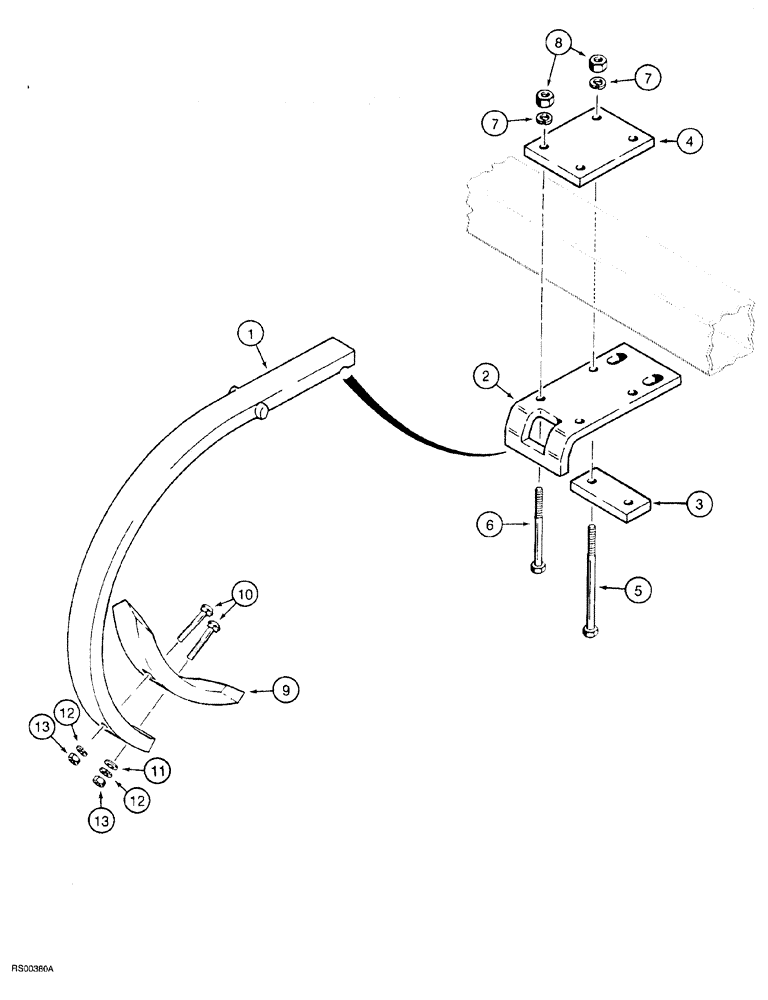 Схема запчастей Case IH 5700 - (9-188) - RIGID CLAMP AND SHANK, HIGH CLEARANCE - 32" (18) - MISCELLANEOUS