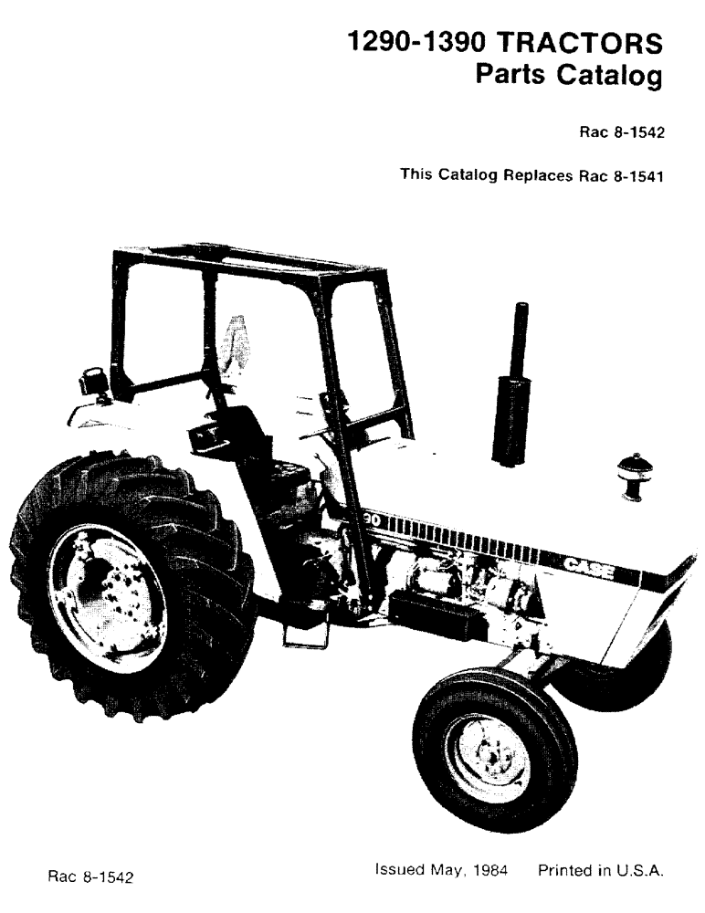 Схема запчастей Case IH 1390 - (3) - 1290-1390 TRACTORS PARTS CATALOG (00) - GENERAL