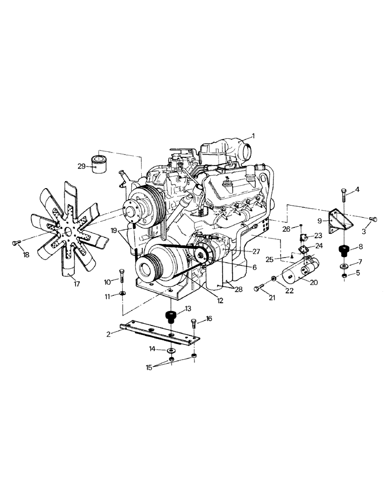 Схема запчастей Case IH ST450 - (04-02) - ENGINE AND ATTACHING PARTS, CAT 3408 ENGINE (04) - Drive Train