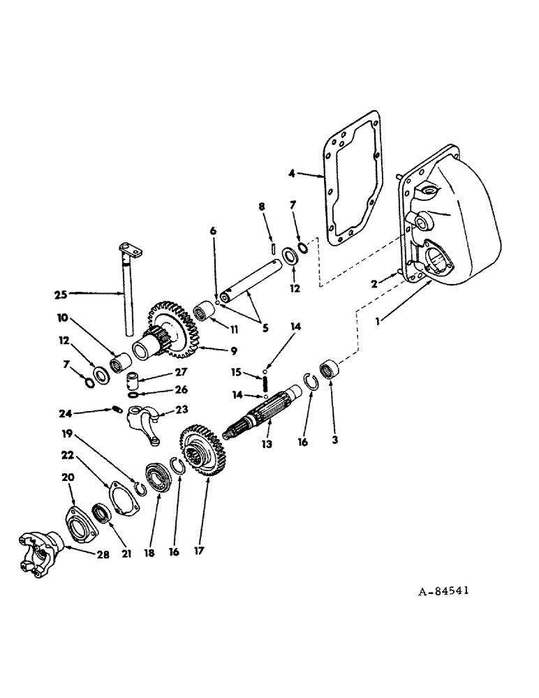 Схема запчастей Case IH 1066 - (07-80) - DRIVE TRAIN, TRANSMISSION, 966, 1066, 1466 AND HYDRO 100 TRACTORS WITH ALL WHEEL DRIVE (04) - Drive Train