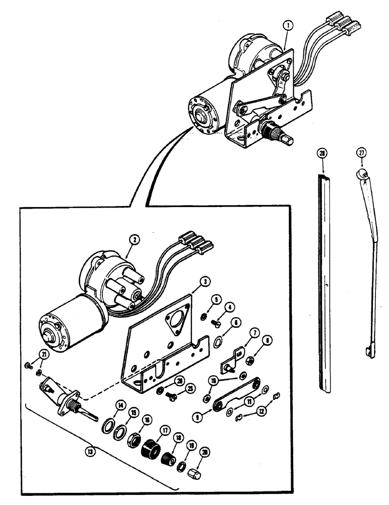 Схема запчастей Case IH 2590 - (9-402) - CAB, WINDSHIELD WIPER, PRIOR TO CAB SERIAL NUMBER 12022944 (09) - CHASSIS/ATTACHMENTS