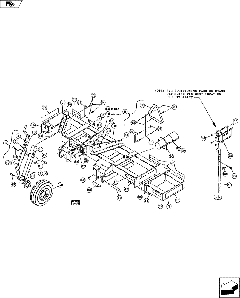 Схема запчастей Case IH 2500 ECOLO-TIL - (39.100.01) - A AND B MAIN FRAME BOLT ON WINGS (39) - FRAMES AND BALLASTING