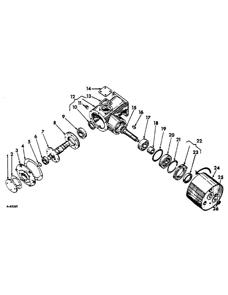 Схема запчастей Case IH 2444 - (B-19) - POWER TRAIN, BELT PULLEY ATTACHMENT, COUNTER CLOCKWISE (03) - POWER TRAIN