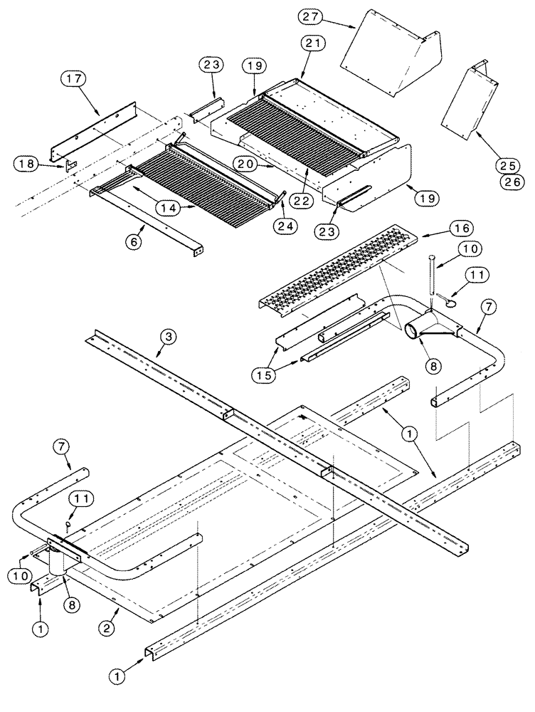 Схема запчастей Case IH 2555 - (09D-06) - LID BASKET (16) - BASKET