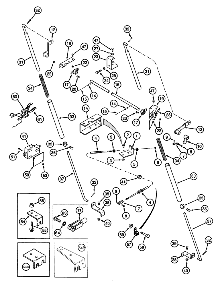 Схема запчастей Case IH 2555 - (09A-30) - HEIGHT CONTROL LINKAGE (13) - PICKING SYSTEM
