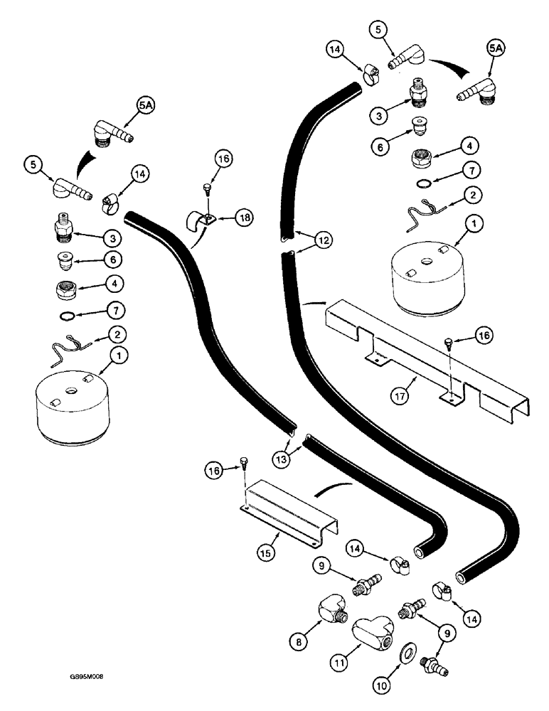 Схема запчастей Case IH 2055 - (9A-56) - WATER SYSTEM IN DRUM (13) - PICKING SYSTEM