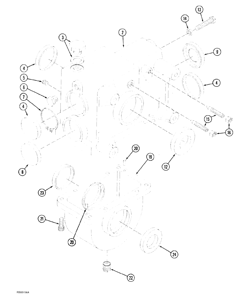 Схема запчастей Case IH 1500-SERIES - (09-46) - GEARBOX (1560, 1570 AND 1580 SPREADER) USED WITH 2 SPEED APRON DRIVE PRIOR TO P.I.N. CHC0002805 