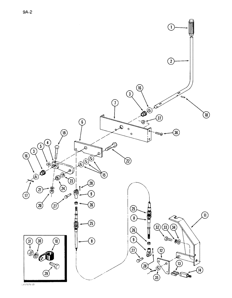 Схема запчастей Case IH 1844 - (9A-002) - AUXILIARY DRUM DRIVE CONTROLS (13) - PICKING SYSTEM