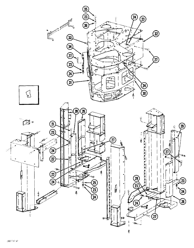 Схема запчастей Case IH 1844 - (9A-106) - DRUM HOUSING, 1844 COTTON PICKER (13) - PICKING SYSTEM