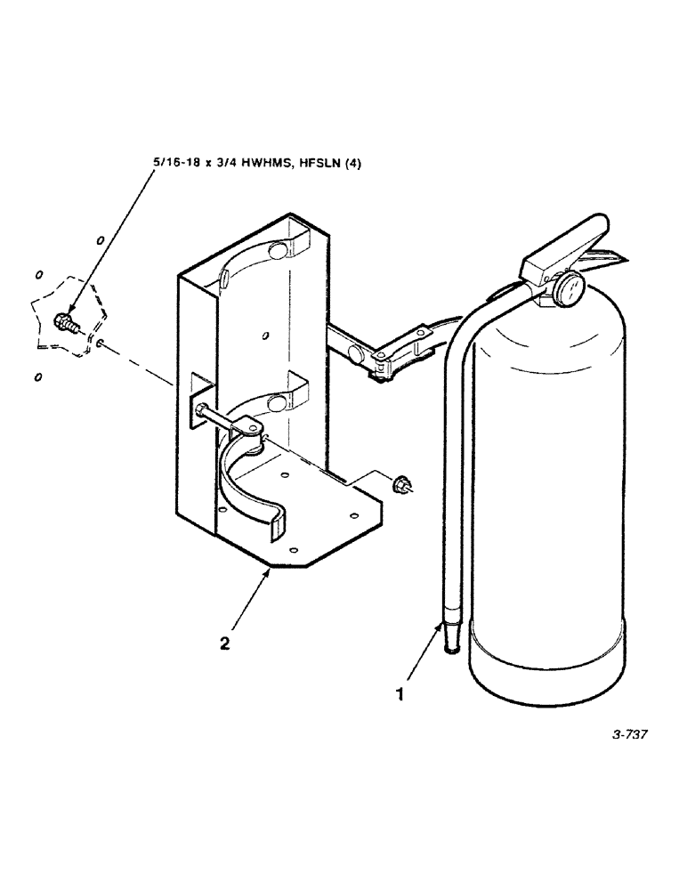 Схема запчастей Case IH 8450 - (123) - FIRE EXTINGUISHER KIT Decals & Attachments