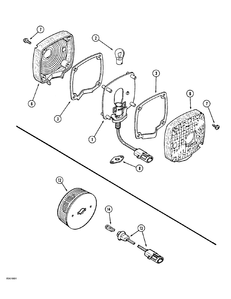Схема запчастей Case IH 184 - (4-04) - LAMP ASSEMBLIES, TURN SIGNAL LAMP, TAIL LAMP 