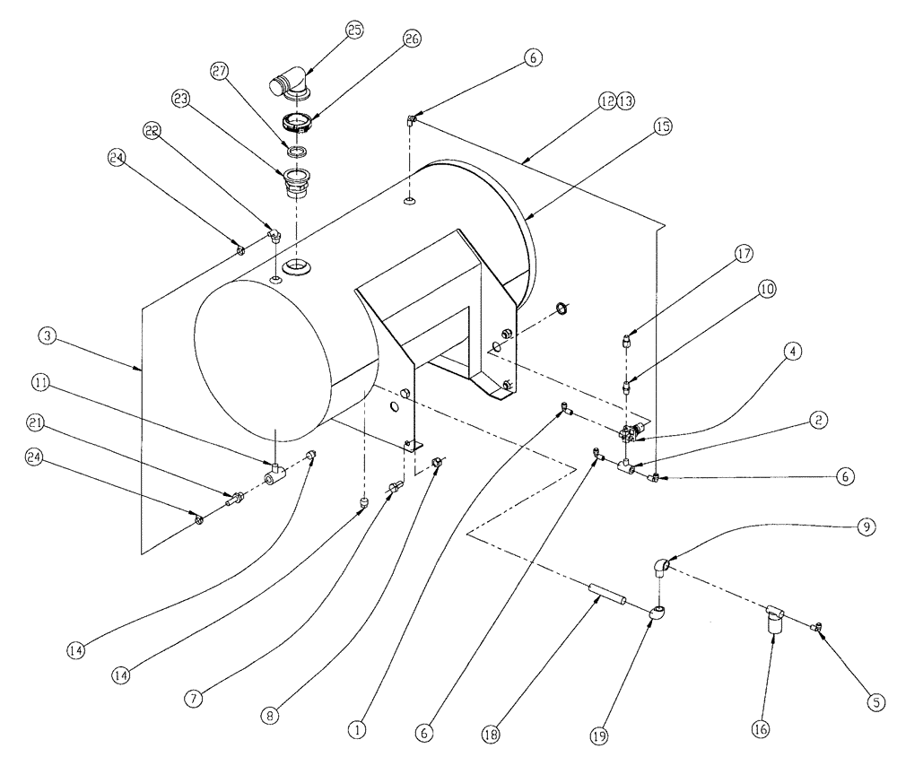 Схема запчастей Case IH SPX4260 - (254) - FOAM MARKER TANK GROUP (78) - SPRAYING