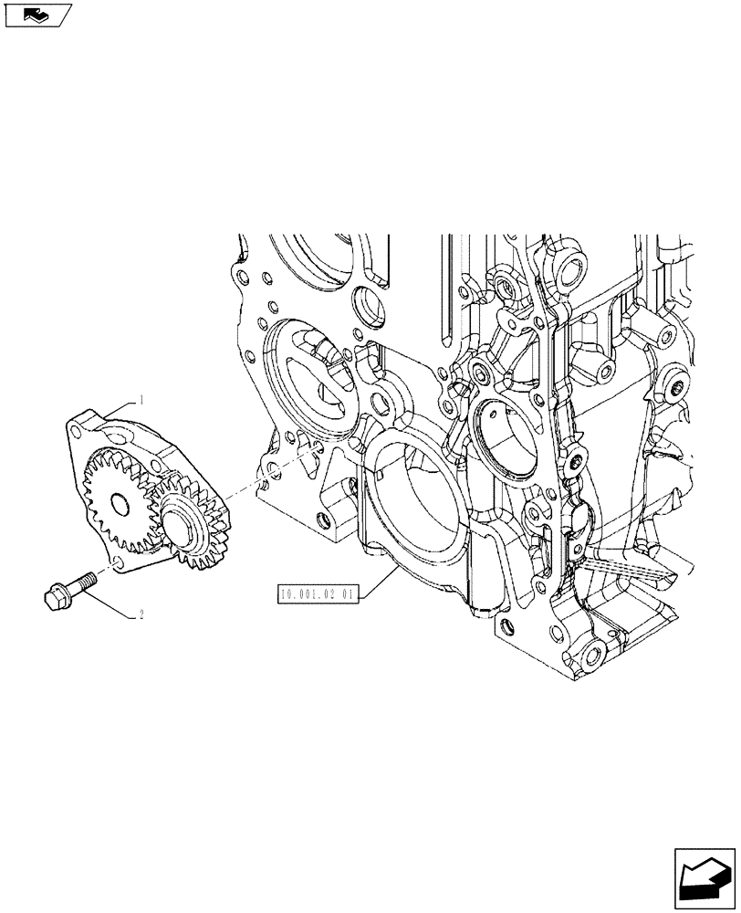 Схема запчастей Case IH FARMALL 65A - (10.304.01[01]) - PUMP, ENGINE OIL (10) - ENGINE