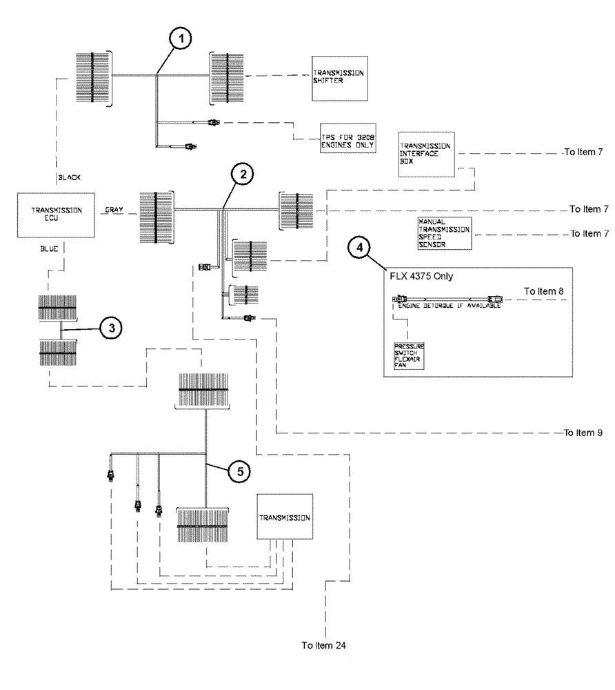 Схема запчастей Case IH FLX4330 - (08-002[01]) - MAIN ELECTRICAL HARNESSES (06) - ELECTRICAL