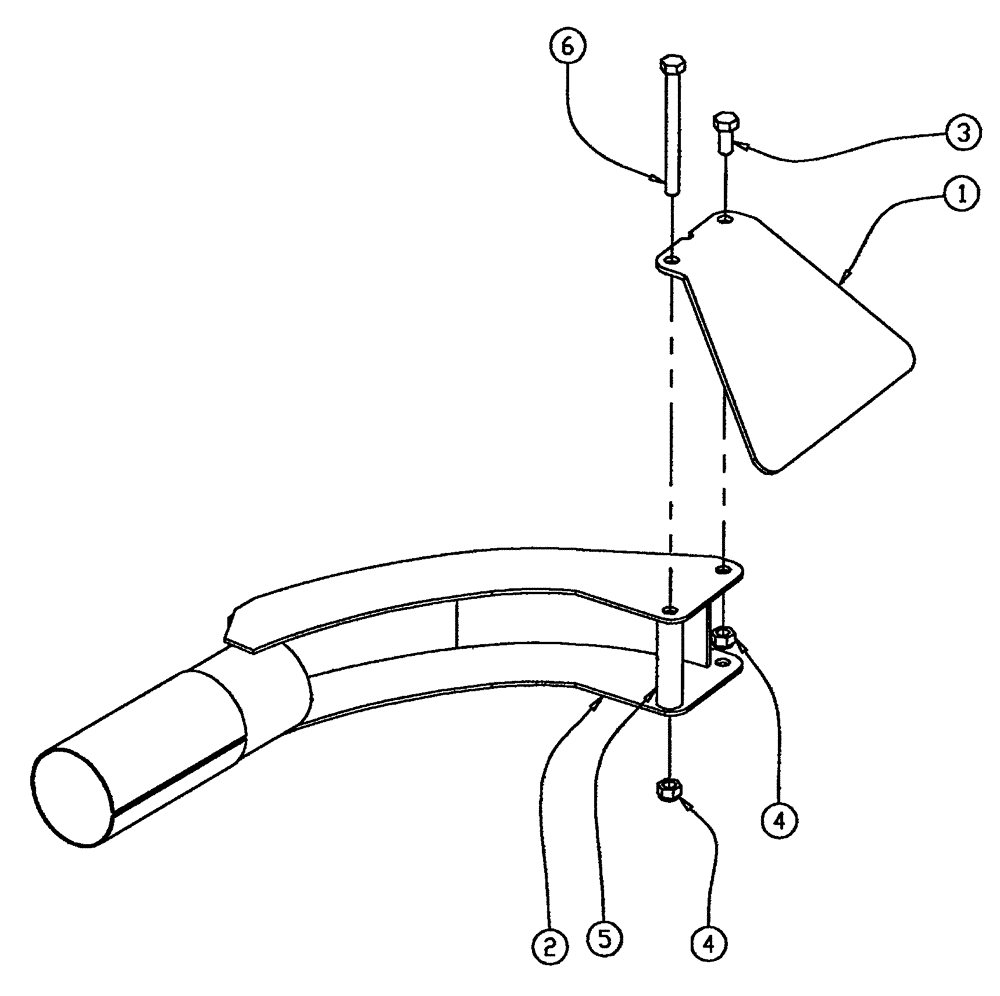 Схема запчастей Case IH 438 - (04-028) - DEFLECTOR ASSY, 2.5”, RH Boom Group