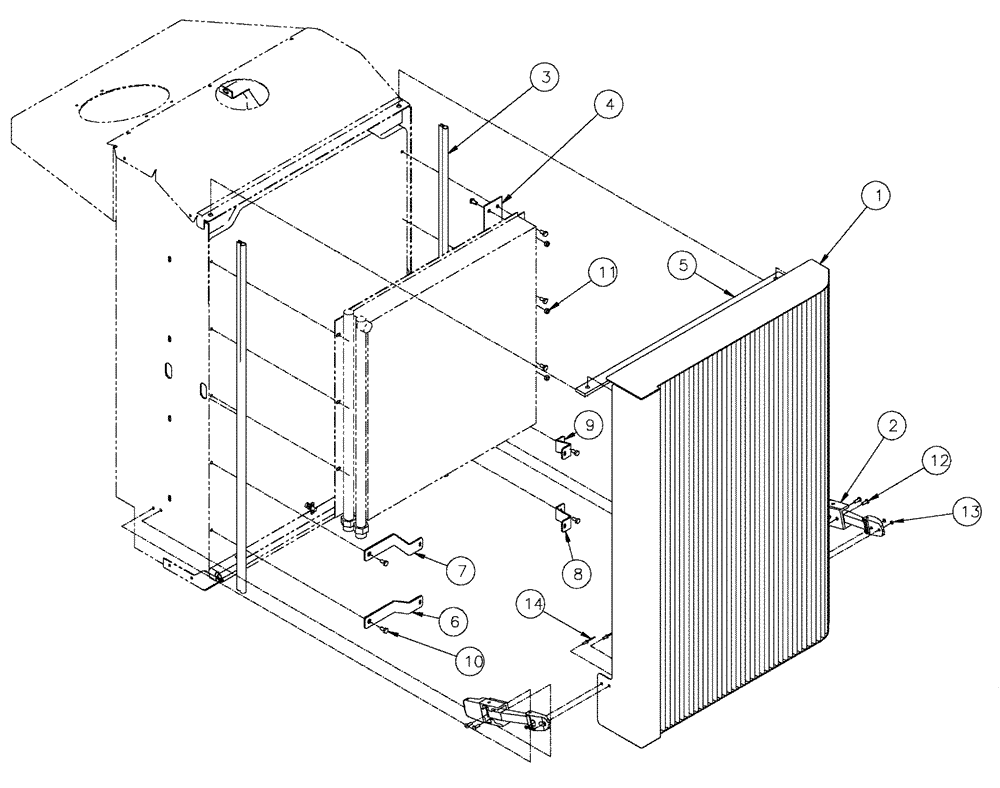 Схема запчастей Case IH SPX3200 - (03-045) - GRILL MOUNT GROUP (00) - GENERAL