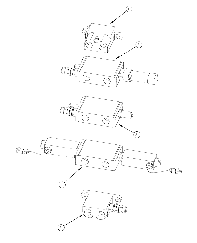 Схема запчастей Case IH L655 - (08-30) - CONTROL VALVE EXTERNAL VALVE Three Spool, Without Self Leveling (08) - HYDRAULICS