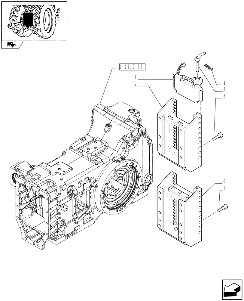 Схема запчастей Case IH PUMA 140 - (1.89.5/03) - SLIDER TOW HOOK WITH FIXED C TYPE COUPLING, LESS SWINGING DRAWBAR (ITALY) (VAR.330942) (09) - IMPLEMENT LIFT