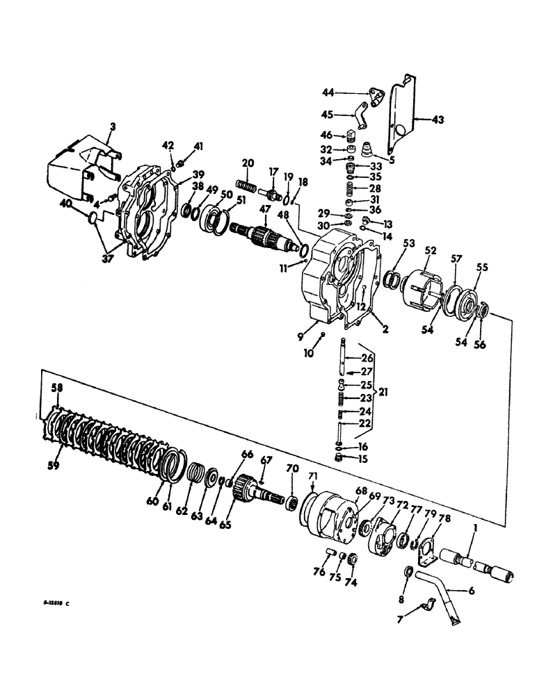 Схема запчастей Case IH 826 - (07-48) - DRIVE TRAIN, INDEPENDENT POWER TAKE-OFF, SINGLE SPEED (04) - Drive Train