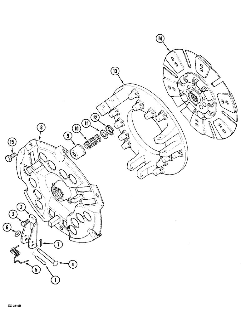 Схема запчастей Case IH 684 - (07-051) - CLUTCH, 12 INCH, 684/8071 UP, 685/10000 UP Invalid section