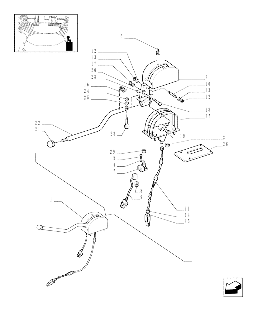 Схема запчастей Case IH JX90U - (1.96.6/ A) - POWER TAKEOFF CONTROL - PARTS (10) - OPERATORS PLATFORM/CAB