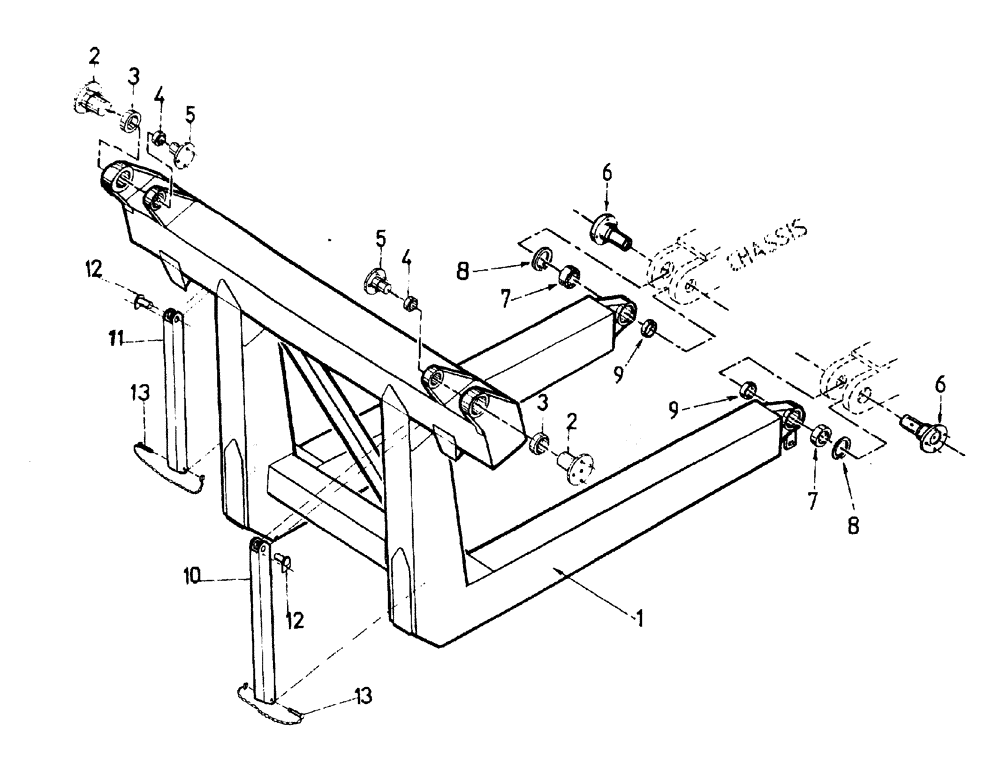 Схема запчастей Case IH AUSTOFT - (A01-05) - C-FRAME Mainframe & Functioning Components