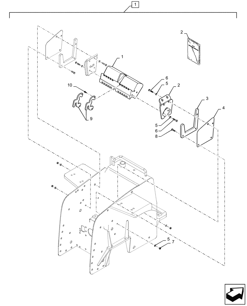Схема запчастей Case IH STEIGER 500 - (88.037.01) - DIA KIT - REAR FRAME BALLAST WEIGHT CASTING (RC) (88) - ACCESSORIES