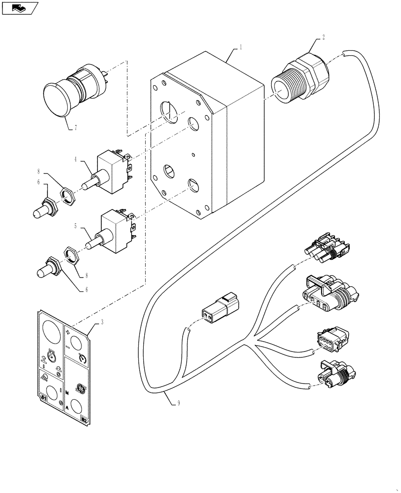 Схема запчастей Case IH 3230 - (75.120.29) - REMOTE STATION RELOAD CENTER (75) - SOIL PREPARATION