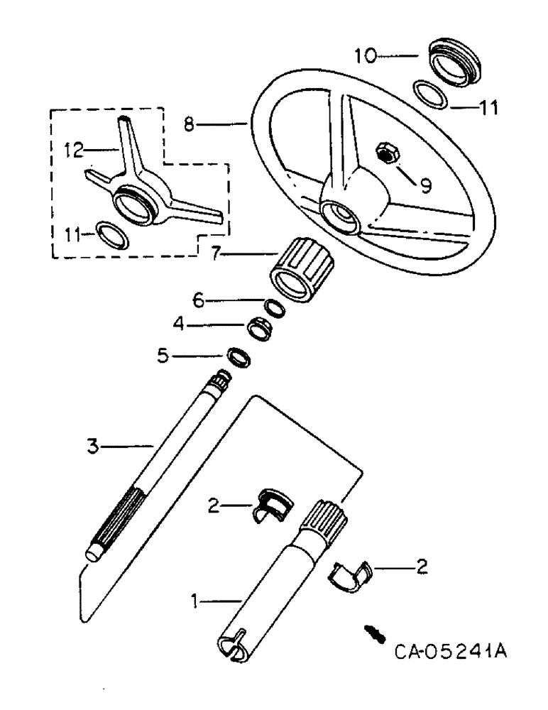 Схема запчастей Case IH HYDRO 186 - (05-01) - STEERING, STEERING COLUMN AND WHEEL (04) - STEERING