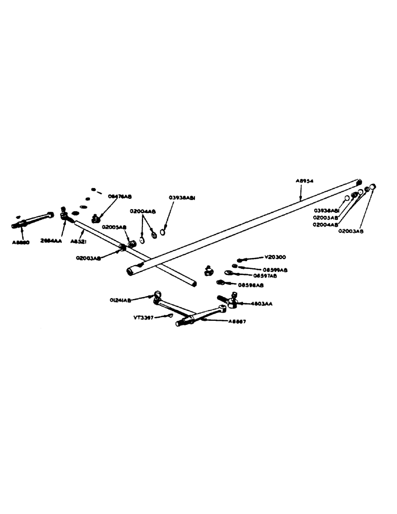 Схема запчастей Case IH 400-SERIES - (188) - STEERING ARMS, TIE ROD AND DRAG LINK, FOR ORCHARD TRACTORS (05) - STEERING