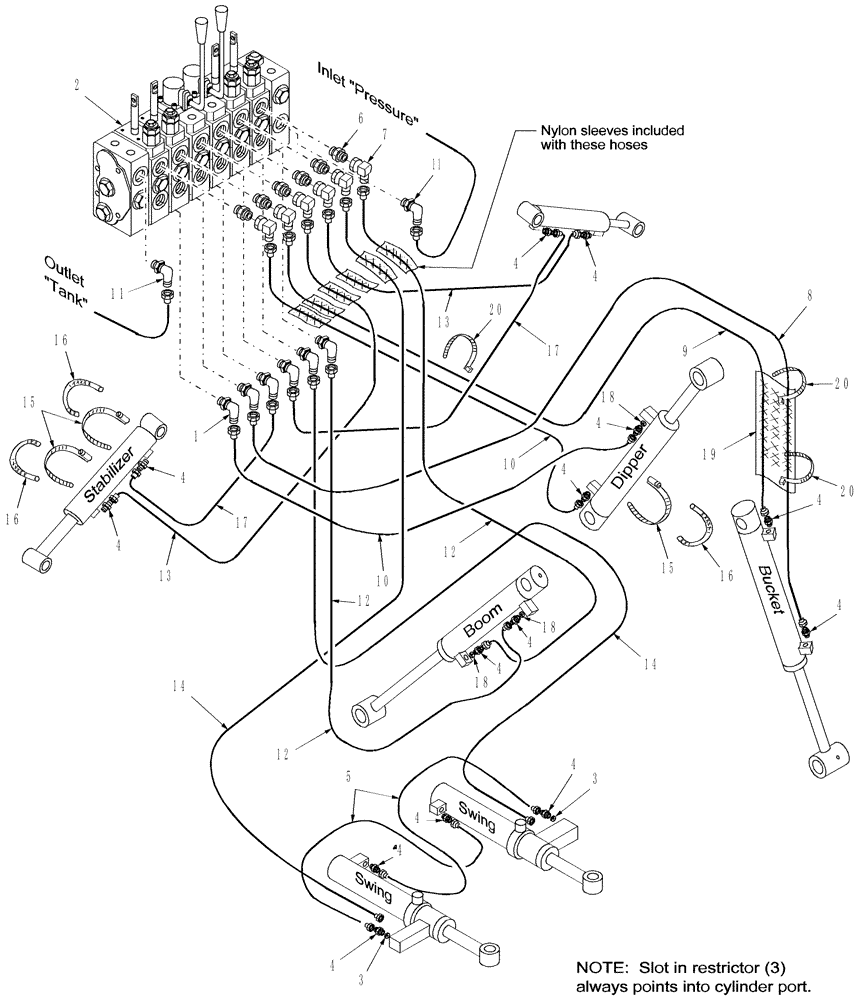 Схема запчастей Case IH 716393006 - (31) - HYDRAULIC HOSES & FITTINGS 