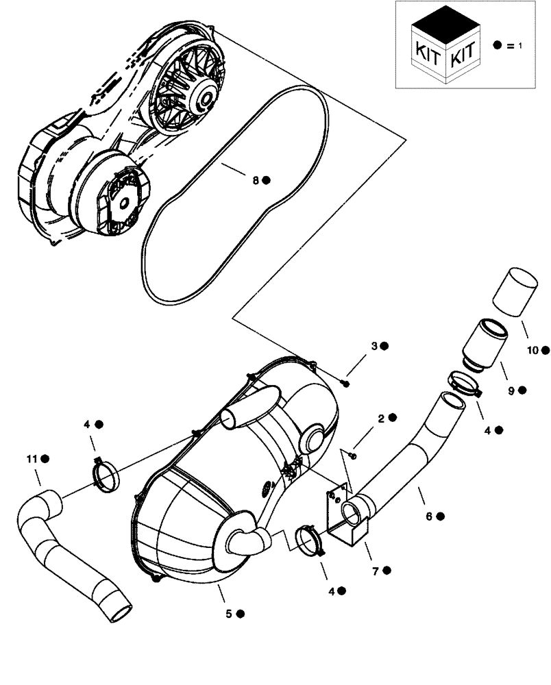 Схема запчастей Case IH SCOUT XL - (88.110.02) - DIA KIT, CLUTCH COVER - SEALED (88) - ACCESSORIES