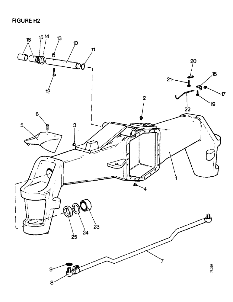 Схема запчастей Case IH 1412 - (H02-1) - STEERING&FRONT AXLE, FRONT AXLE 4WD TRAC., KRAMER AXLE [A] 1410 4WD, [B] 1410Q 4WD, 1410SK 4WD Steering & Front Axle