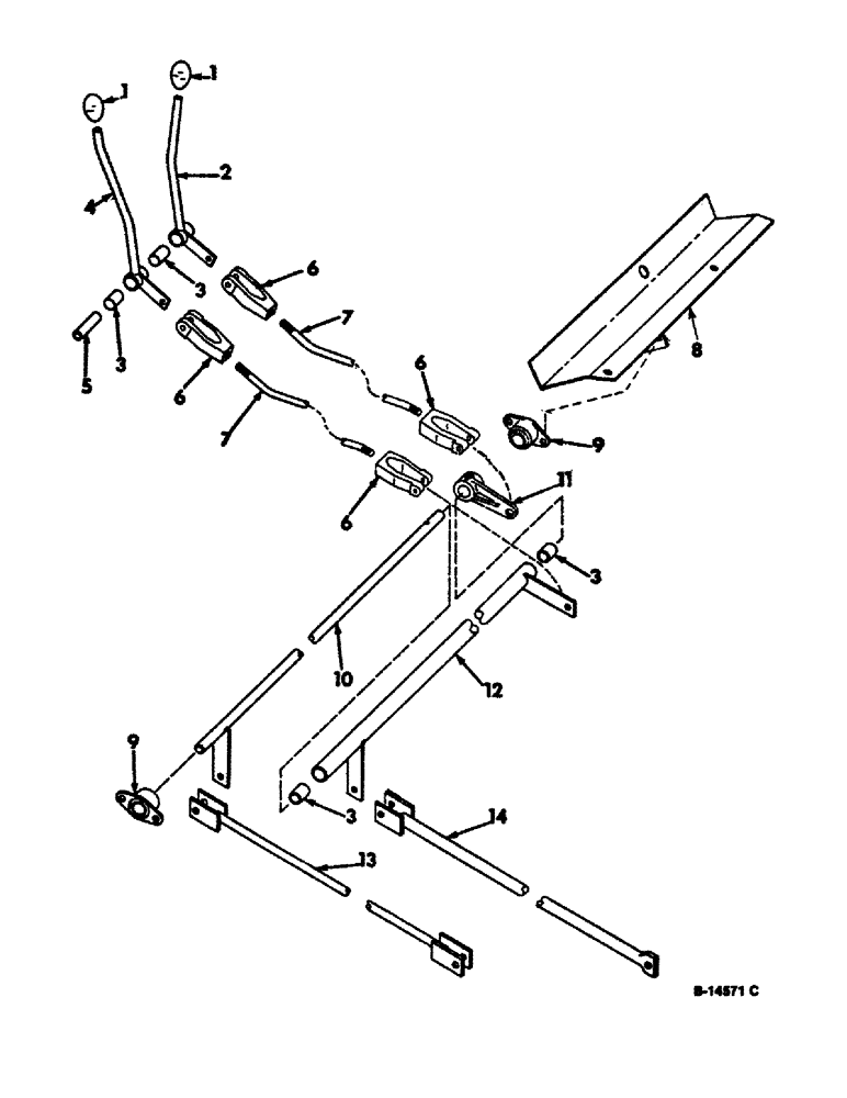 Схема запчастей Case IH 815 - (33-11) - FEEDER, HEADER AND REEL LIFT CONTROL (13) - FEEDER