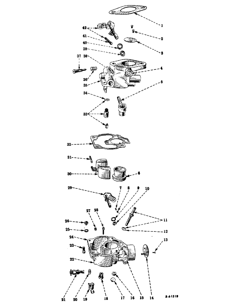Схема запчастей Case IH 200 - (041) - ENGINE, CARBURETOR, CARTER (01) - ENGINE