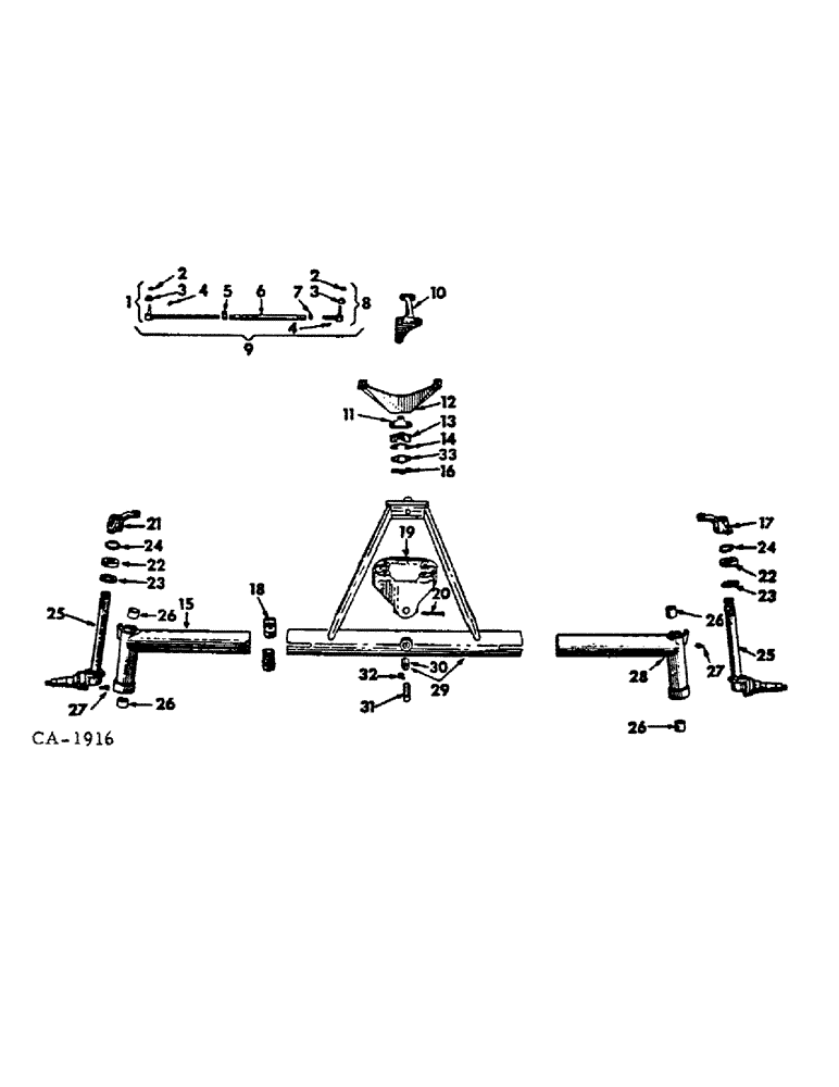 Схема запчастей Case IH 766 - (14-05) - SUSPENSION, ADJ. WIDE TREAD FRONT AXLE 766, 966, 1066, HYDRO 100 TRAC W/TRICYCLE FRONT UPPER BOLSTER Suspension